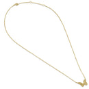 Solid 14K Gold Butterfly CZ Necklace