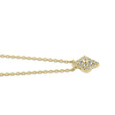 Solid 14K Gold 4 Leaf Clover CZ Necklace