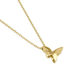 Solid 14K Gold Butterfly Necklace