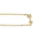Solid 14K Gold Arrow CZ Necklace
