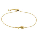 Solid 14K Yellow Gold Anchor Bracelet