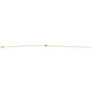 Solid 14K Yellow Gold Round CZ Bracelet