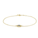 Solid 14K Gold Evil Eye CZ Bracelet