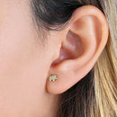 Solid 14K Yellow Gold Elephant Earrings