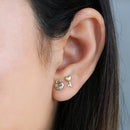 Solid 14K Yellow Gold Key To My Heart Earrings