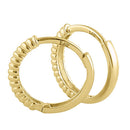 Solid 14K Yellow Gold Rope Hoop Earrings
