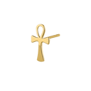 Solid 14K Yellow Gold Ankh Earrings