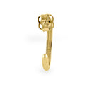 Solid 14K Yellow Gold Half Loop Earrings