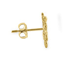 Solid 14K Yellow Gold Gecko Earrings