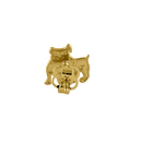 Solid 14K Yellow Gold Bull Dog Earrings