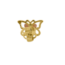 Solid 14K Yellow Gold & Rose Gold Double Butterfly Earrings