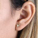 Solid 14K Yellow Gold Mystic Butterfly Earrings