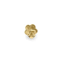 Solid 14K Yellow Gold Faceted Flower Earrings