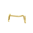 Solid 14K Yellow Gold Dolphin Hook Nose Stud