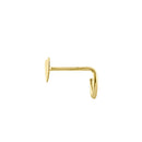 Solid 14K Yellow Gold Tiny Heart Hook Nose Stud