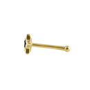 Solid 14K Gold Black Star Nose Stud