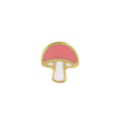 Solid 14K Gold Pink and White Mushroom Nose Stud