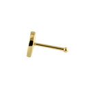 Solid 14K Gold Pink and White Mushroom Nose Stud