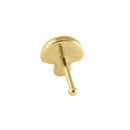 Solid 14K Gold Pink and White Mushroom Nose Stud