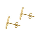 Solid 14K Gold Dragonfly Earrings