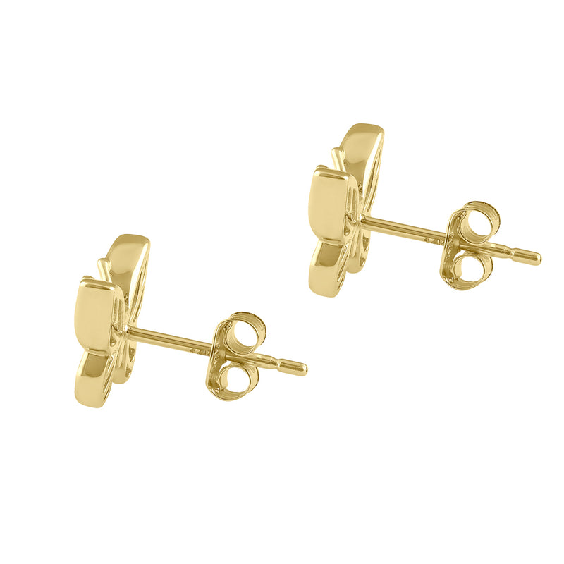 Solid 14K Gold Butterfly Earrings