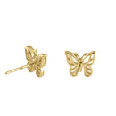 Solid 14K Gold Butterfly Earrings