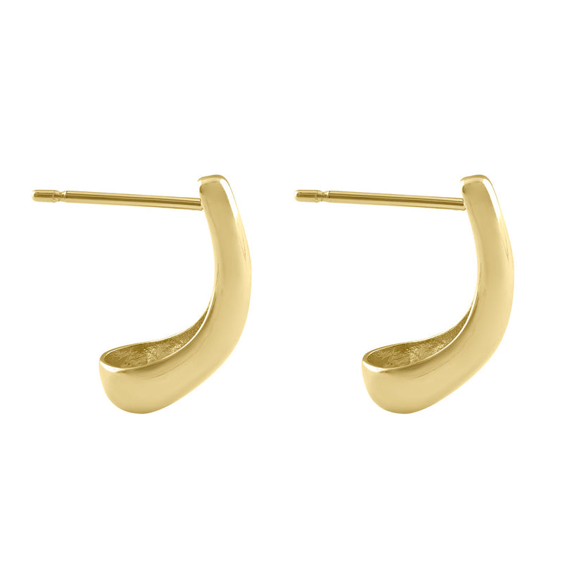 Solid 14K Gold Unique Drop Earrings