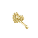Solid 14K Gold Dotted Heart Nose Stud