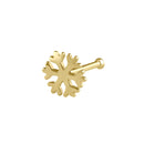 Solid 14K Gold Snowflake Nose Stud