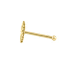 Solid 14K Gold Snowflake Nose Stud