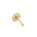 Solid 14K Gold Snowflake Nose Stud
