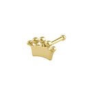 Solid 14K Gold Crown Nose Stud