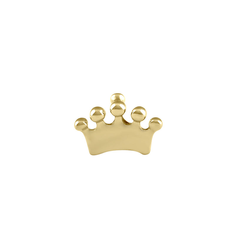 Solid 14K Gold Crown Nose Stud