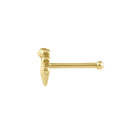 Solid 14K Gold Crown Nose Stud
