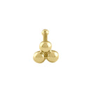 Solid 14K Gold Three Dots Nose Stud