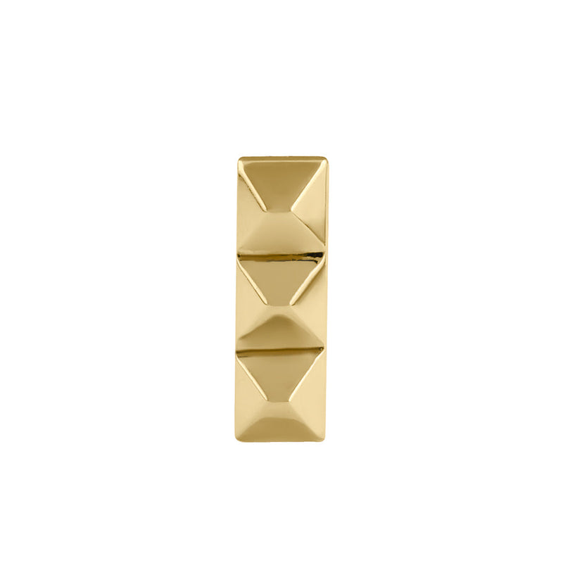 Solid 14K Gold Triple Pyramid Nose Stud