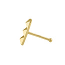 Solid 14K Gold Triple Pyramid Nose Stud