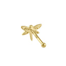 Solid 14K Gold Dragonfly Nose Stud