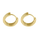 Solid 14K Gold Chunky Layered Hoop Earrings