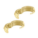 Solid 14K Gold Chunky Layered Hoop Earrings