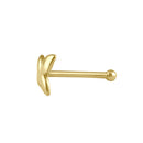 Solid 14K Gold Flying Butterfly Nose Stud