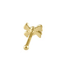 Solid 14K Gold Small Bow Nose Stud