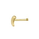 Solid 14K Gold Crescent Moon Nose Stud