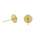 Solid 14K Yellow Gold Minimalist Round 6.5mm CZ Earrings