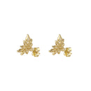 Solid 14K Gold Pear and Marquize CZ Triangle Cluster Earrings