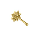 Solid 14K Gold Sun CZ Nose Stud