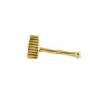 Solid 14K Gold 2.5mm Triangle CZ Nose Stud