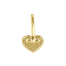 Solid 14K Gold Heart Halo CZ Belly Button Ring