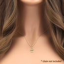 Solid 14K Yellow Gold Heart Lock Pendant