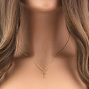 Solid 14K Yellow Gold Diamond Cut Cross Pendant